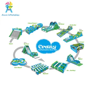 Course d'obstacles gonflable Crazy Crazy Crazy 5k pour adultes, evénement gonflable Crazy 5k, parcours d'obstacles gonflable 5k à vendre - Product Image 1
