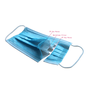 3 رقائق غير المنسوجة الجراحية قناع للوجه يستخدم مرة واحدة الطبية الأنف قناع - Product Image 2