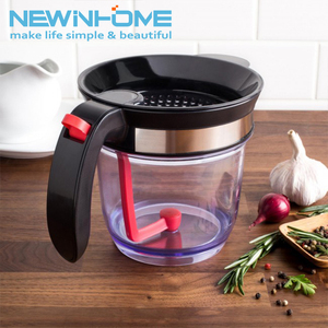 Twotwinsthome — distributeur d'huile alimentaire en plastique, 4 tasses, séparateur <span class=keywords><strong>de</strong></span> graisse à gravité, cuisson, passoire <span class=keywords><strong>de</strong></span> graisse - Product Image 5