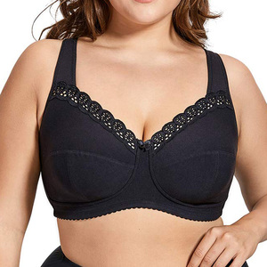 Commercio all'ingrosso Più Il Formato Senza Imbottiture Reggiseno di <span class=keywords><strong>Cotone</strong></span> delle Donne Sexy Full Coverage Wirefree Reggiseno di <span class=keywords><strong>Cotone</strong></span> Morbido - Product Image 5