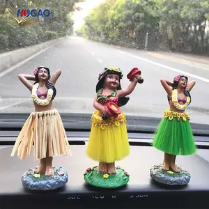 China Wholesale Collection Figurines Gifts Funny Hula Girl Dashboard Custom Bobble Heads