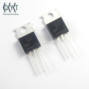 Transistor Triac <span class=keywords><strong>bt137</strong></span>, <span class=keywords><strong>BT137</strong></span>-<span class=keywords><strong>600</strong></span>, <span class=keywords><strong>BT137</strong></span>-600E, Puerta Sensible, 600V, 8A, Montaje de Orificio Pasante, TO-220 - Product Image 2