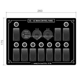 NOUVEAU Bateau Marin Panneau D'interrupteur À Bascule En Aluminium avec USB Prise de Voltmètre - Product Image 5