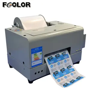 Digital Color Label Printer Roll to Roll Sticker Machine Clear Barcode Inkjet Label Printer