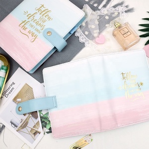 Hoàn Hảo Quà Tặng Bơm Lại Sinh Viên A6 A5 Màu Sắc Đầy Đủ In Vàng Foiling PU Da Nhật Ký Máy Tính Xách Tay Bìa Chương Trình Tổ Chức - Product Image 5