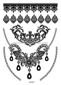 LS-611/Negro encaje Henna Sexy temporal mujeres pulseras del <span class=keywords><strong>tatuaje</strong></span> etiqueta engomada del <span class=keywords><strong>tatuaje</strong></span> <span class=keywords><strong>de</strong></span> <span class=keywords><strong>mano</strong></span> - Product Image 6