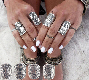 New Design <strong>Rings</strong> Silver Jewelry Metal Antique Silver Vintage <strong>Boho</strong> <strong>Rings</strong> - Product Image 1