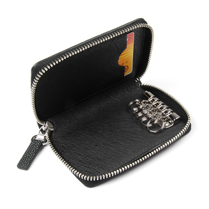 Cartera de Cuero Genuino Personalizada para Hombre, de Gran Capacidad, con Espacio para Llaves, Cartera de Moda para Mujer con Diseño de Piel de Mantarraya para Uso Diario - Product Image 1