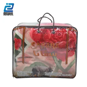 factory direct sale rich soft elegant blanket packaging pvc bag