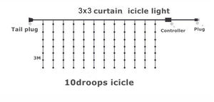 Décorations de Noël Maison de Dépôt d'Usine, Rideau Lumineux LED <span class=keywords><strong>Guirlande</strong></span> Chaîne Blanche Joyeux Noël Nouvel An, Extérieur - Product Image 6