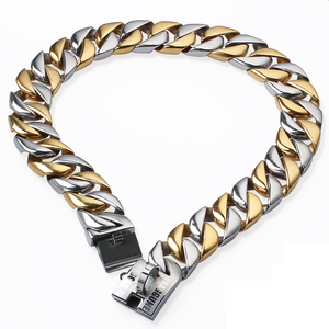 Custom Rvs Hond Keten Luxe Goud Zilver Hond Kraag Maken Levert Hond Metalen Kraag - Product Image 5