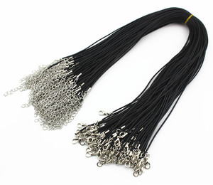DIY colorido barato cera algodón cordón collar cadena broche de langosta cuerda encerado cuero cordón colgante cordones collar - Product Image 4