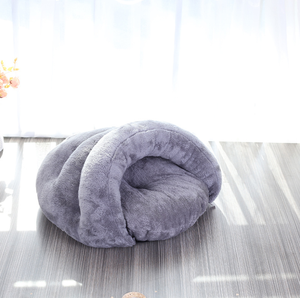 2021 Hot Sale Semi Enclosed Fluffy Coral Fleece Winter Warm <strong>Soft</strong> Plush Cute Cat <strong>Dog</strong> House Pet <strong>Bed</strong> Wholesale - Product Image 3