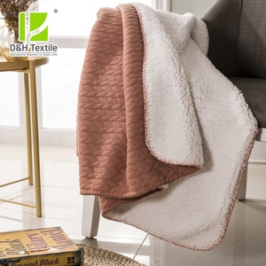 Decorazioni per la casa a doppio strato jacquard <span class=keywords><strong>plaid</strong></span> di Flanella coperte in pile per l'inverno - Product Image 6