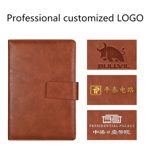 Cuaderno <span class=keywords><strong>A5</strong></span> personalizado de cuero de PU alto, diario de tapa dura de negocios con hilo de botón magnético en <span class=keywords><strong>T</strong></span>, encuadernación de costura del fabricante - Product Image 4