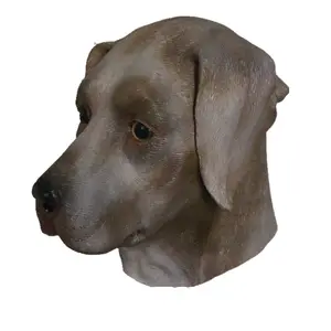 Яркая латексная маска для собак Лабрадора, Полнолицевая резиновая маска для собак Лабрадора, оптовая продажа