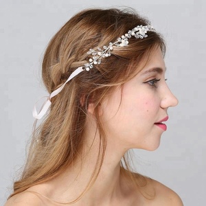 Accesorios <span class=keywords><strong>para</strong></span> el Cabello de Novia, Diadema de <span class=keywords><strong>Alambre</strong></span> <span class=keywords><strong>para</strong></span> el Cabello, Tocado Hecho a Mano con Cinta - Product Image 6
