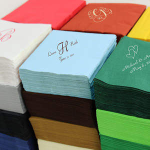 Servilletas de cóctel desechables de pulpa de madera virgen de 3 capas estilo bolsa de color para uso en restaurante servilletas de cena en bolsas - Product Image 1