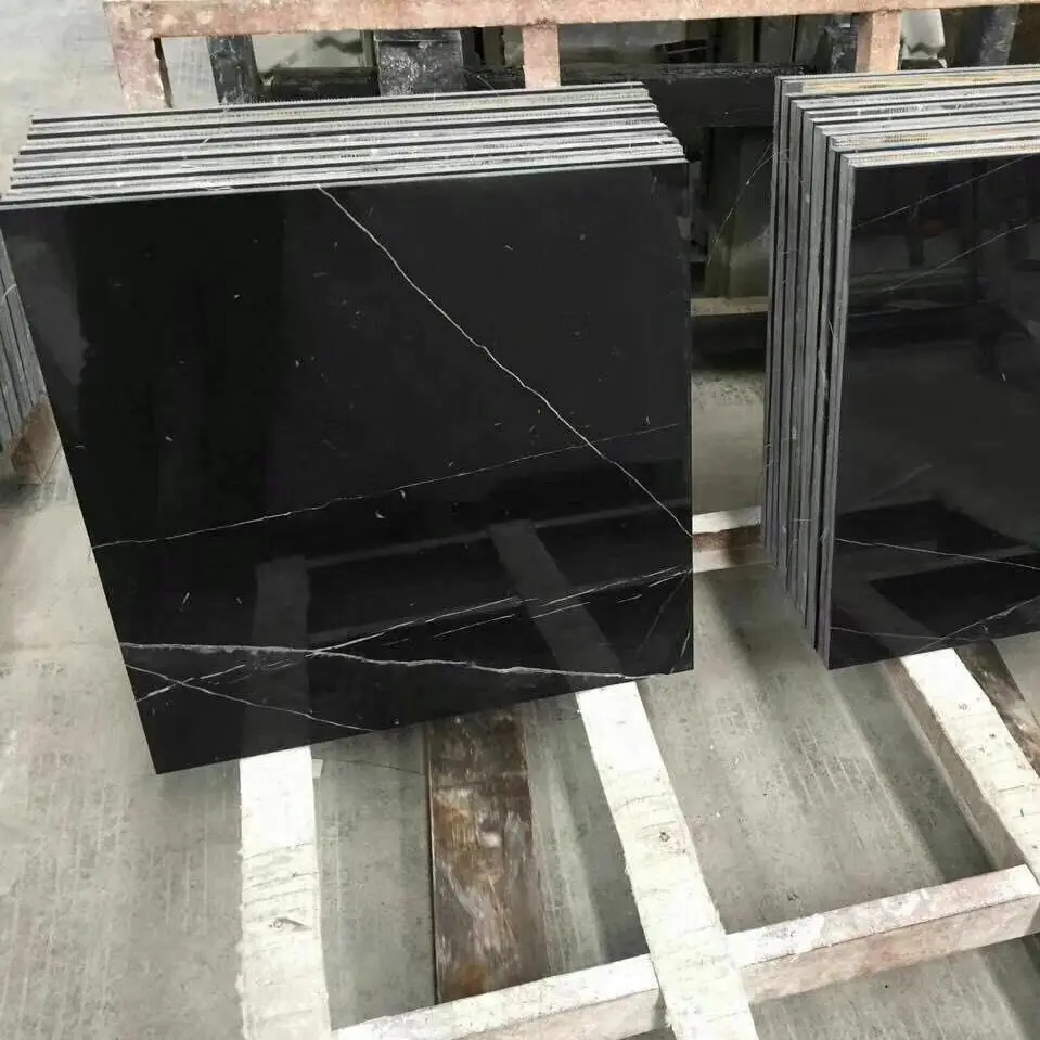 Cina marquina marmo nero ultra sottile piastrelle tassi di 1 cm 2 centimetri 3 centimetri di spessore basso