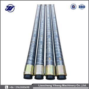 Tuyau en caoutchouc <span class=keywords><strong>flexible</strong></span> pour pompe à béton DN125 DN150 noir enveloppé / Tuyau à ciment / Tuyau en caoutchouc pour gunite - Product Image 2