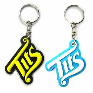 Factory Promotional 2D Soft Pvc Keychain Custom Key Holder Rubber