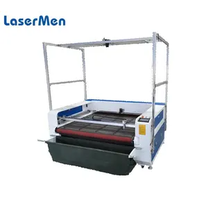 Máquina de corte láser de alimentación automática, escáner de cámara, área grande, ccd, para camisa, ropa, LM-1610