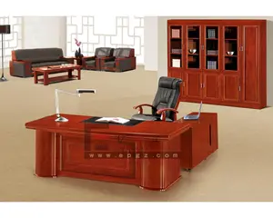 School Office Furniture Wooden Ergonomic Comfortable Manager Chairman Desk and Chair Set