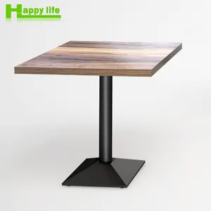 Wood Table Antique Industrial Modern Vintage Square Hotel Fast Food Cafe Cheap Long Bar Counter Wood Round Wooden Hot Pot Restaurant Table