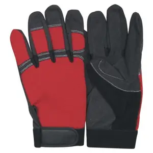 M103 Red Synthetic Palm Stripe Light Duty Mechanic Gloves