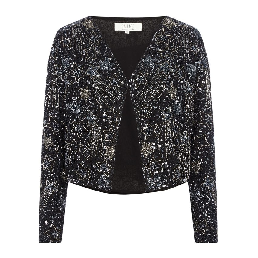 sequin black jacket