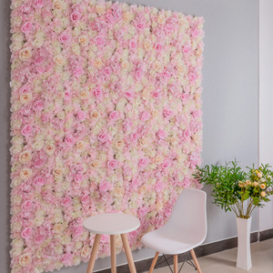 Decoração de pendurar para parede, decoração de fundo de parede com flores artificiais rosa - Product Image 2