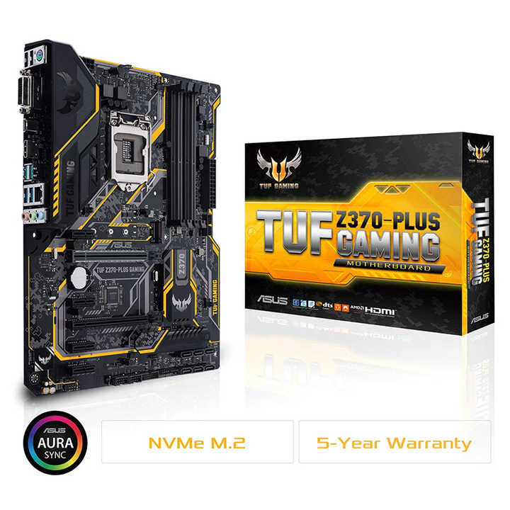ASUS TUF Z370-PLUS Gaming Motherboard LGA 1151, Supports Intel