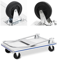Carrito de mano con asa de aluminio y acero, plataforma plegable, con capacidad de 150kg