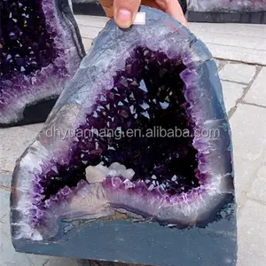 Geode Kristal Kuarsa Kristal Amethyst Alami, Tinggi 30Cm Geode Amethyst Brasil untuk Hadiah untuk Dekorasi