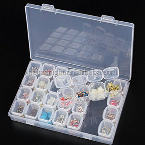 5 colori 28 slot scatola portaoggetti regolabile per gioielli contenitore Organizer per pillole, orecchini con perline Nail art e anello per le dita - Product Image 4
