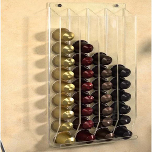 กล่องแคปซูลกาแฟ Nespresso ติดผนัง,ที่แขวนแคปซูลทำจากอะคริลิกทนทาน