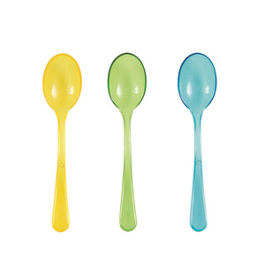 割れないリサイクルされたおしゃれな硬質カラー装飾プラスチックスプーン - Product Image 5