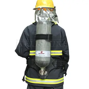 Aparelho respiratório para bombeiros scba, 60 minutos, respiração de ar, equipamento de resgate com máscara facial completa