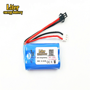 7,4 v 14500 Li-Ion 1500 MAH Paquete de batería recargable de litio de agua suave PISTOLA DE y <span class=keywords><strong>RC</strong></span> coche barco Avión Helicóptero juguetes - Product Image 2