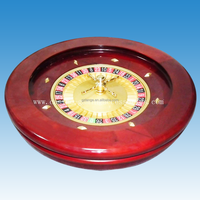 Roulette de Casino Deluxe en Bois Massif de 20 Pouces, Roue de Roulette Brillante