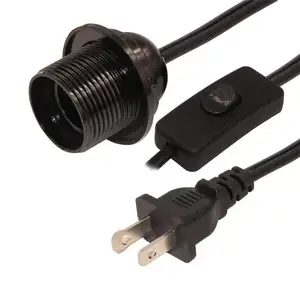 Nosotros de la hembra del Dimmer interruptor regulador de cables estándar americano E12 Eu/uk/Us/es lámpara de sal cable de alimentación