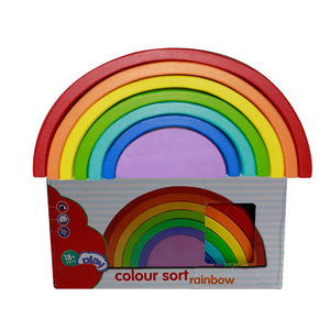 Blocs de construction <span class=keywords><strong>en</strong></span> <span class=keywords><strong>bois</strong></span> <span class=keywords><strong>Montessori</strong></span> <span class=keywords><strong>arc</strong></span>-<span class=keywords><strong>en</strong></span>-<span class=keywords><strong>ciel</strong></span> empilables, jeu d'apprentissage, blocs de construction familiaux - Product Image 4
