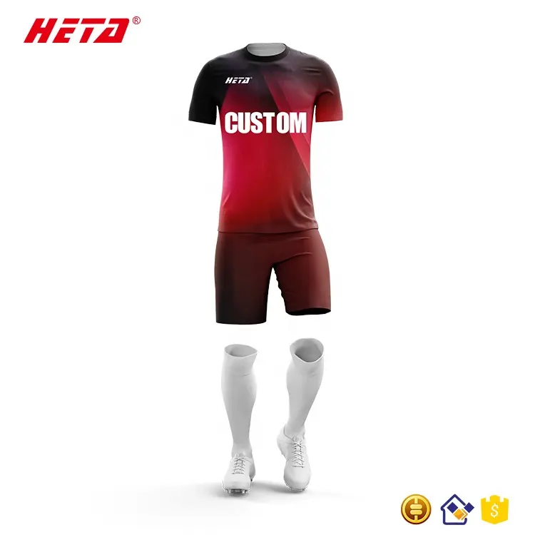 Produce ropa deportiva personalizada tipo jersey de sublimación impreso fútbol últimos diseños de jersey de fútbol