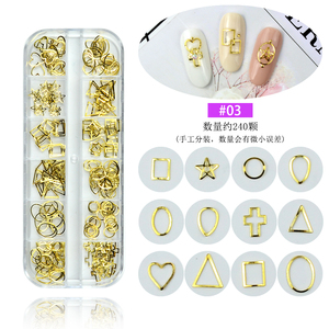 12 rejillas de varios estilos, colores mezclados, 3D, bricolaje, decoración de uñas - Product Image 5