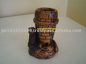 Stylish Andean <b>Ceramic</b> <b>Pen</b> Holder Unique Home Decor From Peru Ppunchay TP/025 - Product Image 1