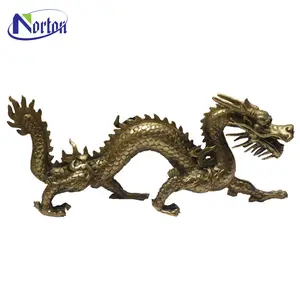 Escultura de Dragón de <span class=keywords><strong>Metal</strong></span> para Decoración de Jardín Exterior Grande, Estatua de Dragón Chino de Bronce y Latón Tallada a Mano Moderna - Product Image 4