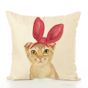 Schöne Katze dekorative Wurf Baumwolle Leinen Kissen bezug Kissen bezug für Sofa Schlafzimmer Auto - Product Image 5