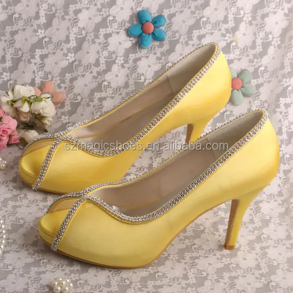 Желтые туфли, Женская канадская обувь, женские каблуки