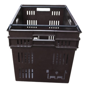 QS Maglia Ventilato Perforato Fatturato Cestino di Plastica <span class=keywords><strong>con</strong></span> la Sfera Maniglia per L'agricoltura Fresco Alimentare di Frutta e Verdura Di Stoccaggio - Product Image 5