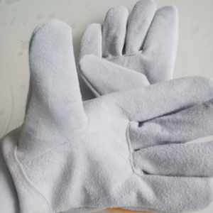 Guantes blancos de conducción Guantes DE TRABAJO DE SEGURIDAD DE cuero dividido de vaca Guantes mecánicos de búfalo - Product Image 5